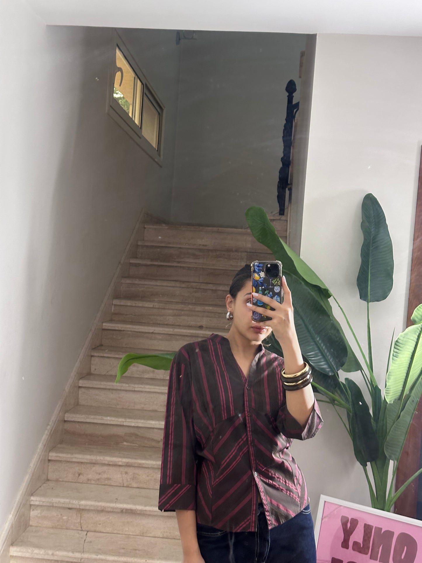 Abstract Striped Shirt (Large)