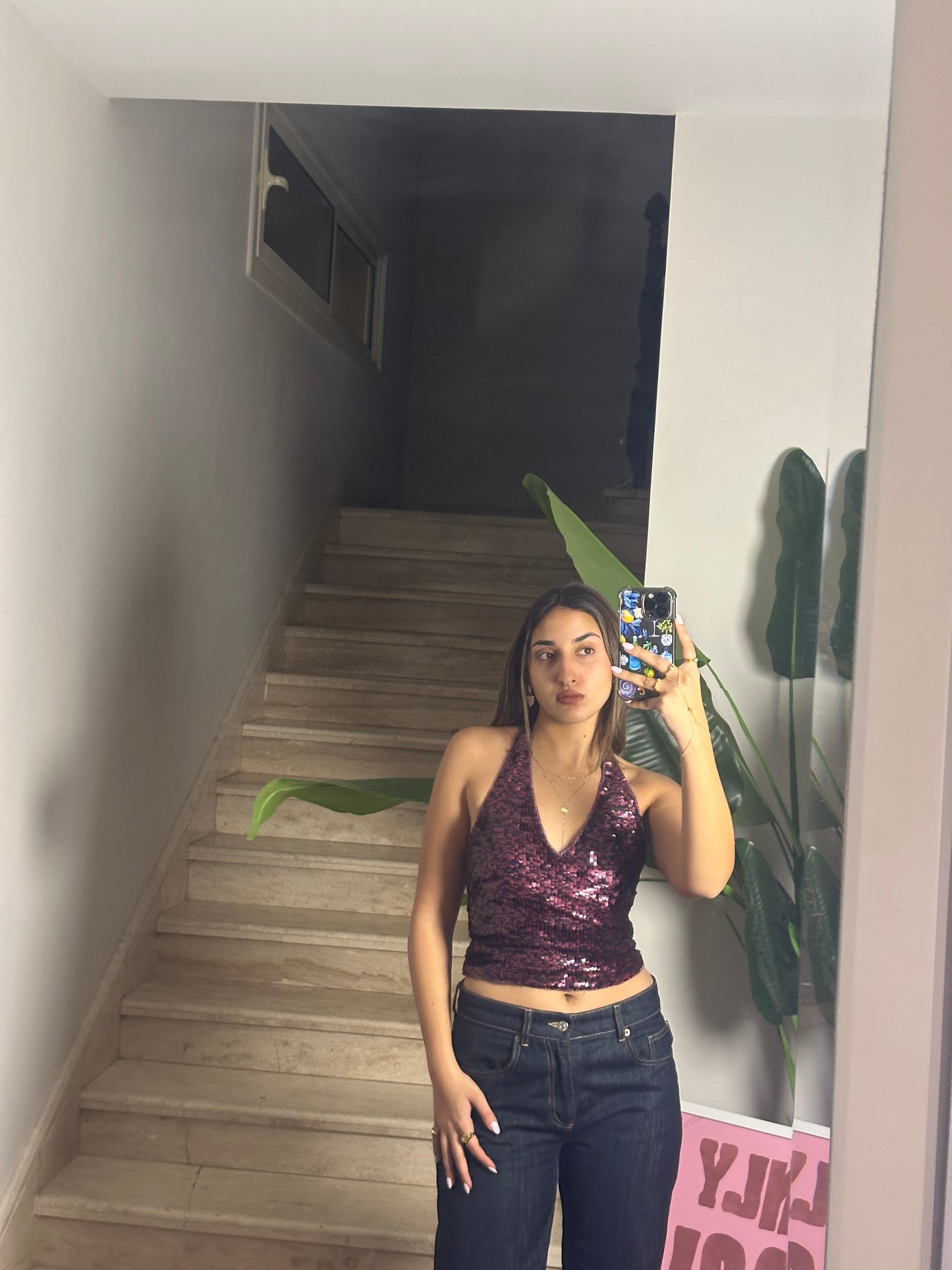 Handmade sequin top (Small)