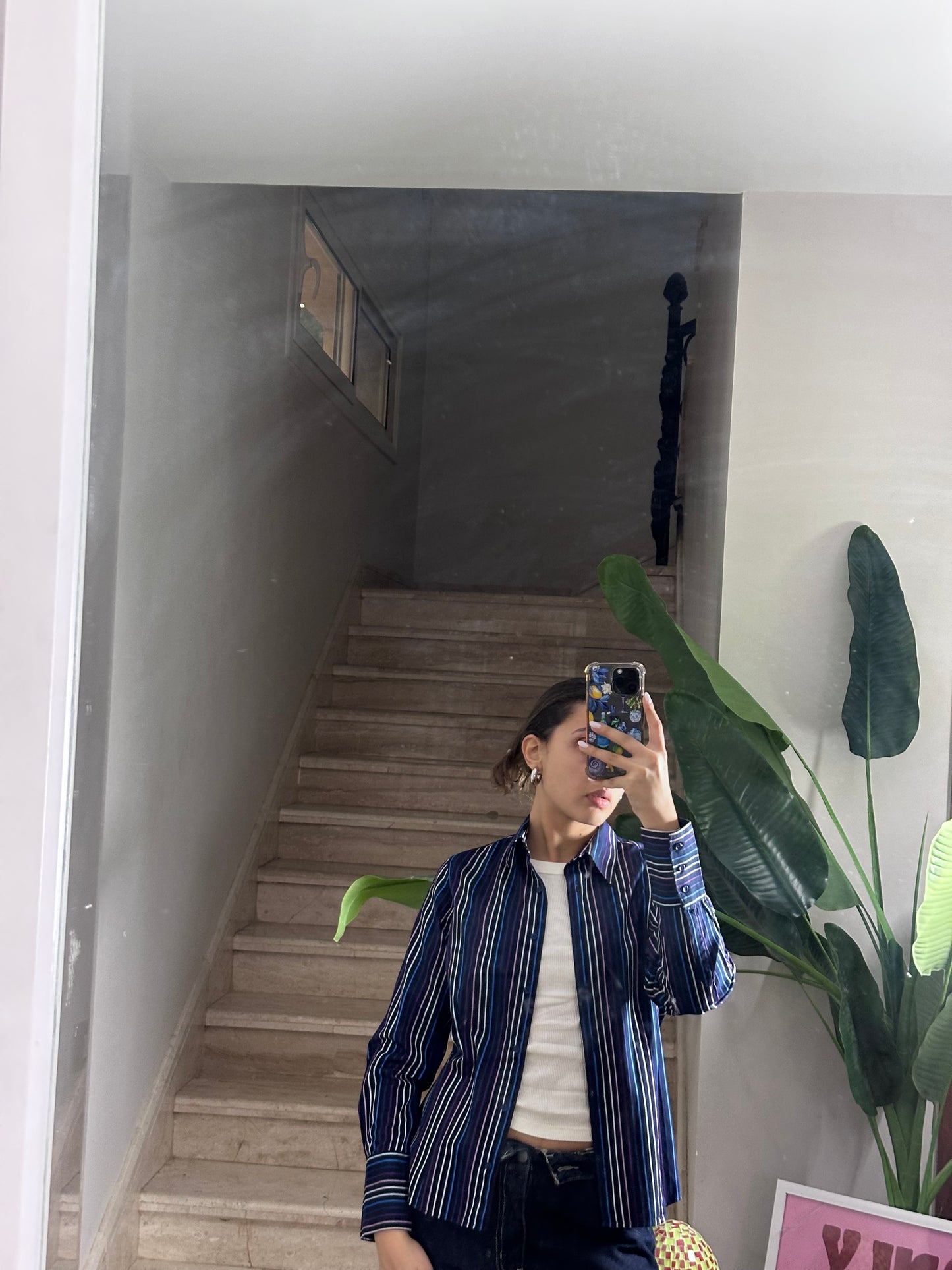 Blue & Purple Striped Shirt (Large)