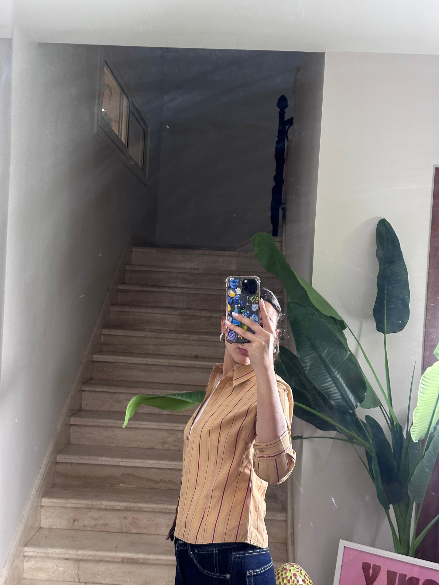 Striped Cotton Shirt (Small)