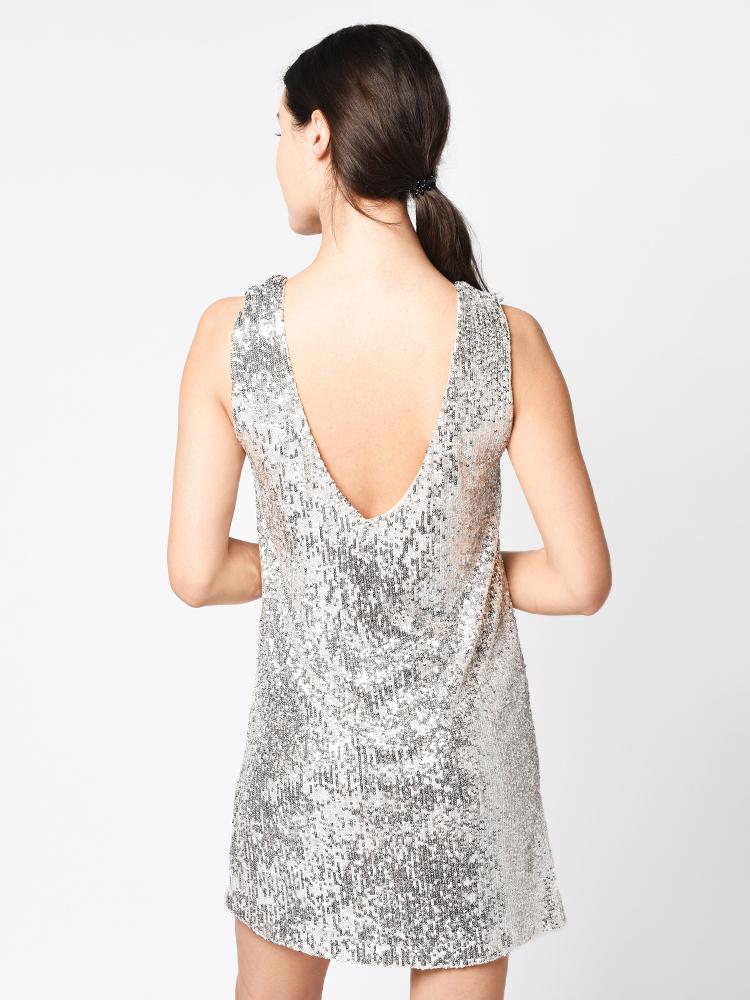 Silver Sequin Dress (XS)