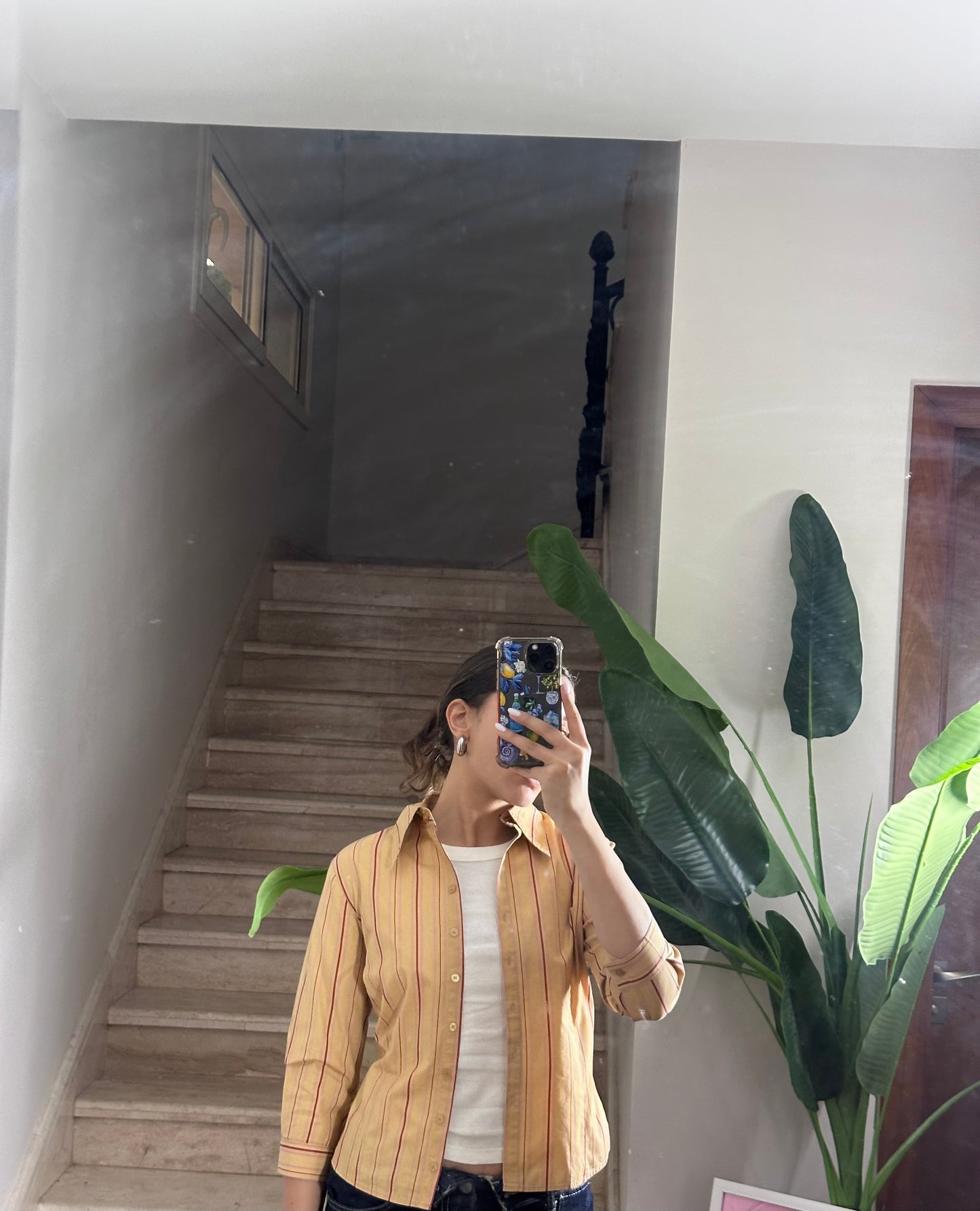 Striped Cotton Shirt (Small)