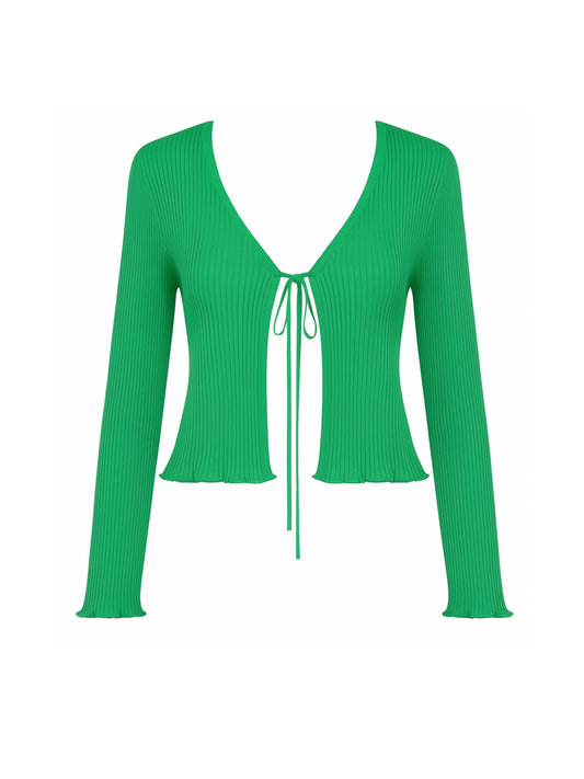 Ribbed Tie Lime (Medium)