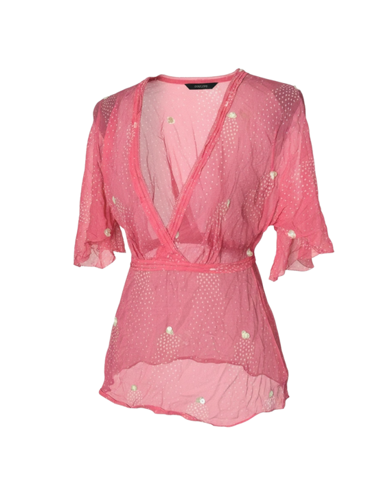 Sheer Wrap Blouse  (Small)