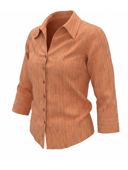 Orange Patterned Shirt (Large)