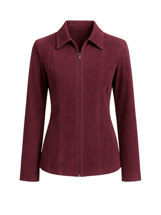 Oversized Purple Suede Jacket (Large)