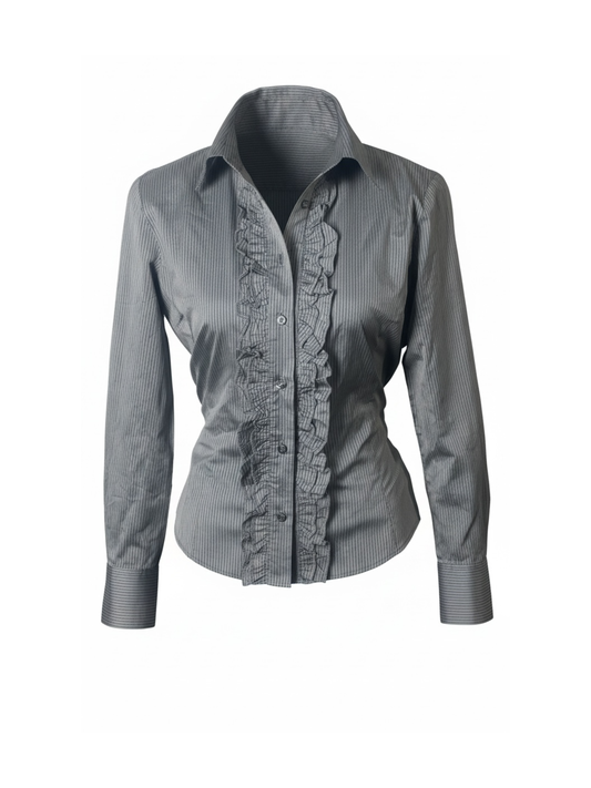 Satin Ruffled Shirt (Medium)