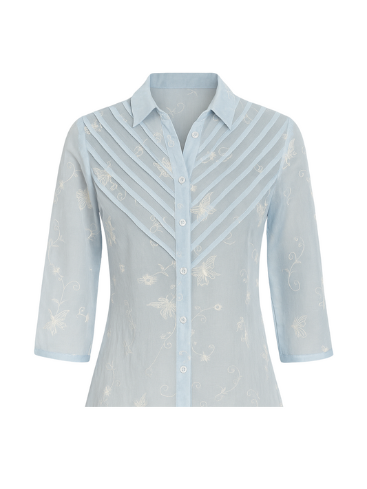 Mesh Embroidery Shirt (Medium)