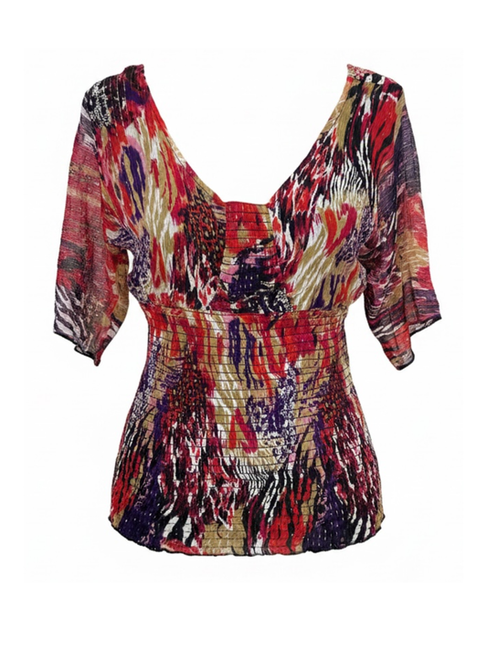 Abstract Rushed Top (Small)