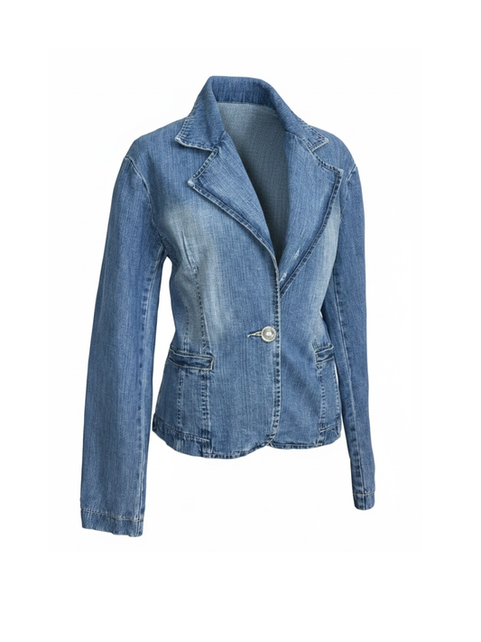 Embroidery Denim Blazer (XL)