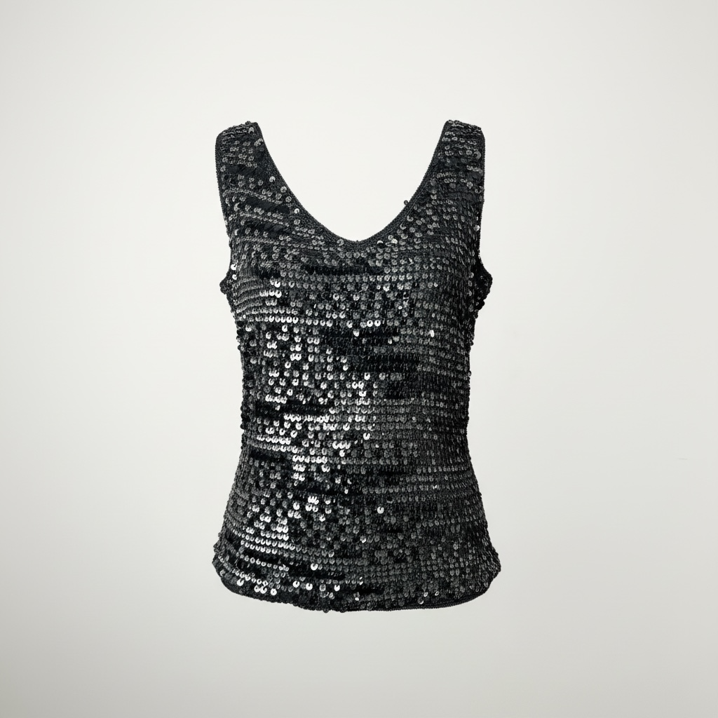 Black Sequin Top (Medium)