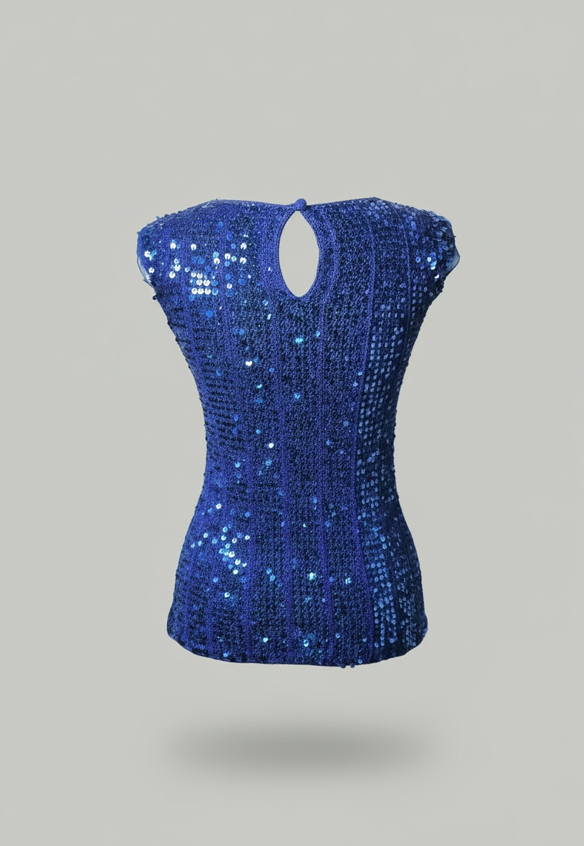 Blue Sequin Top (Small)