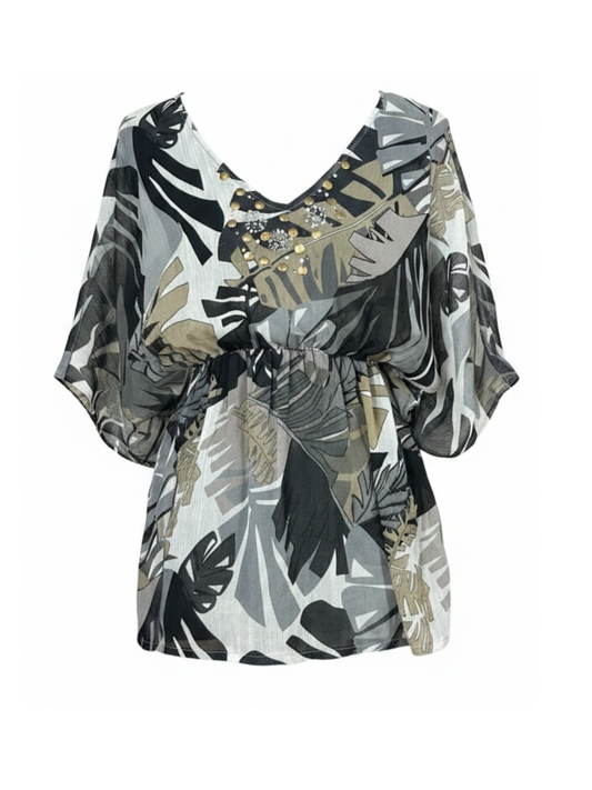 Floral Sequin Top (Large)
