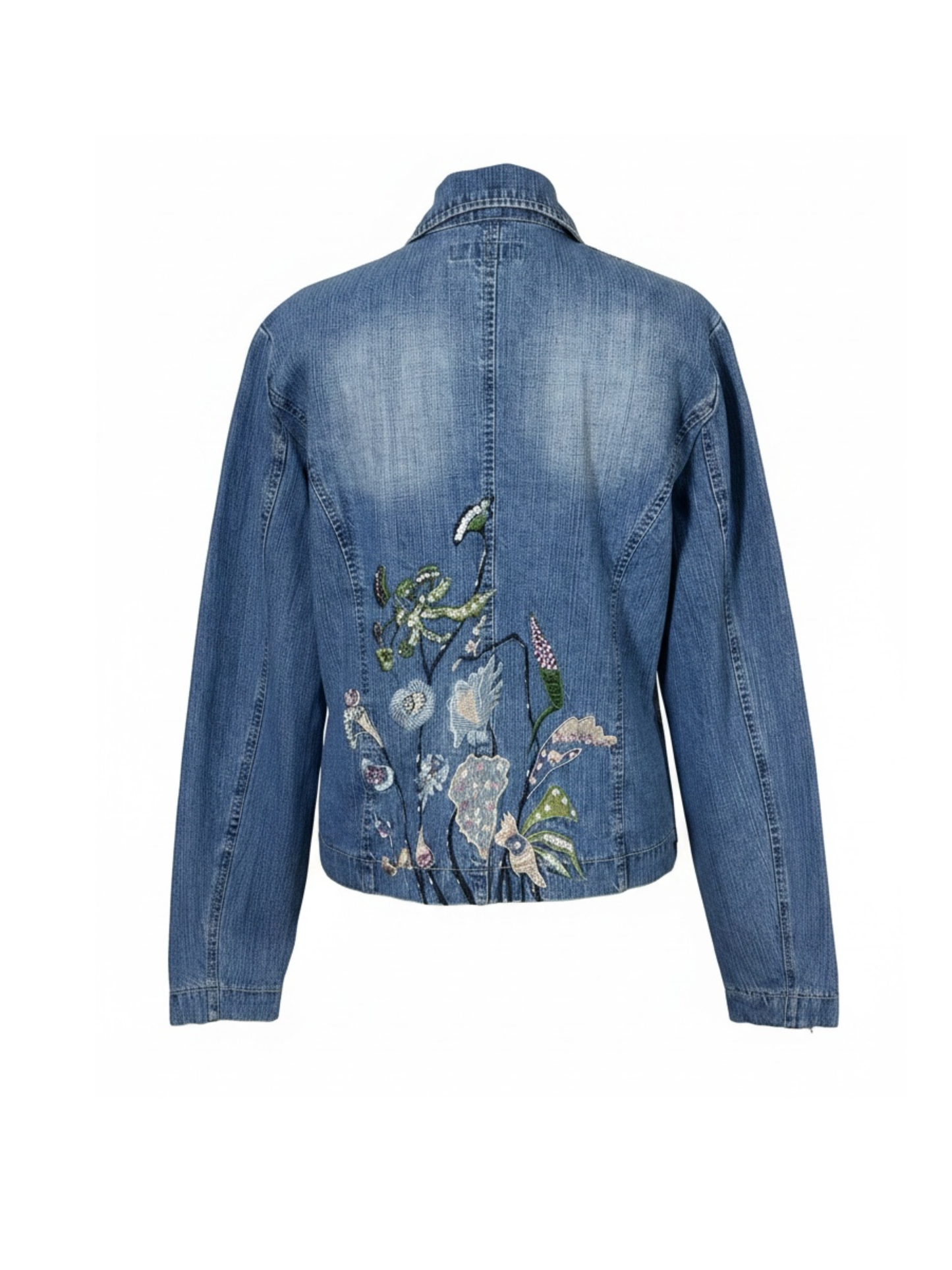 Embroidery Denim Blazer (XL)