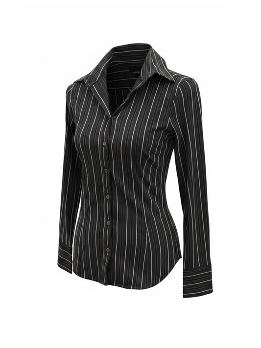Striped EmbroideryShirt (Small)