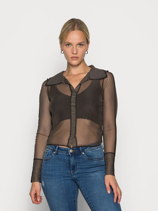 Mesh Khaki Shirt (Small)