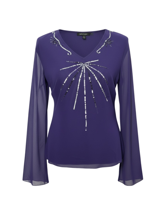 Purple Sequin Top (Large)