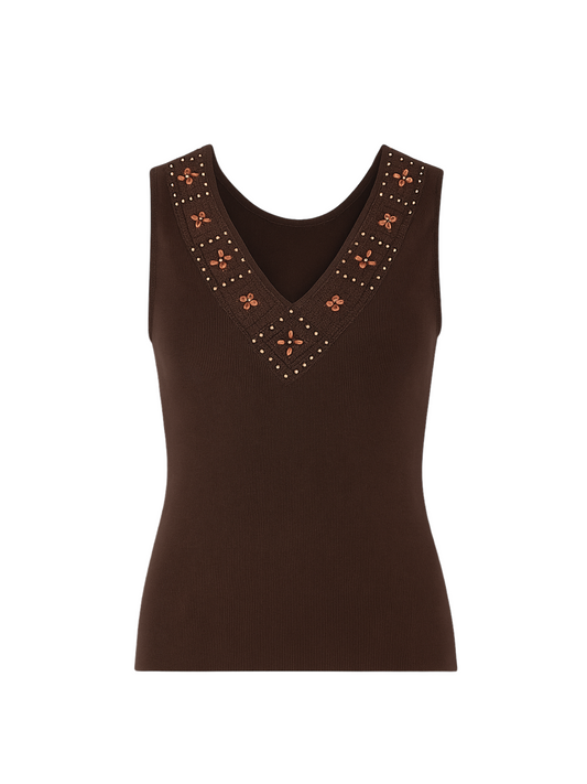Brown Embroidery Top (Large)