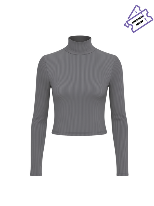 Turtle Neck Ribbed Top (Small)
