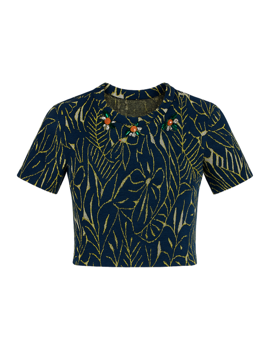 Embroidery Crop Top (Medium)