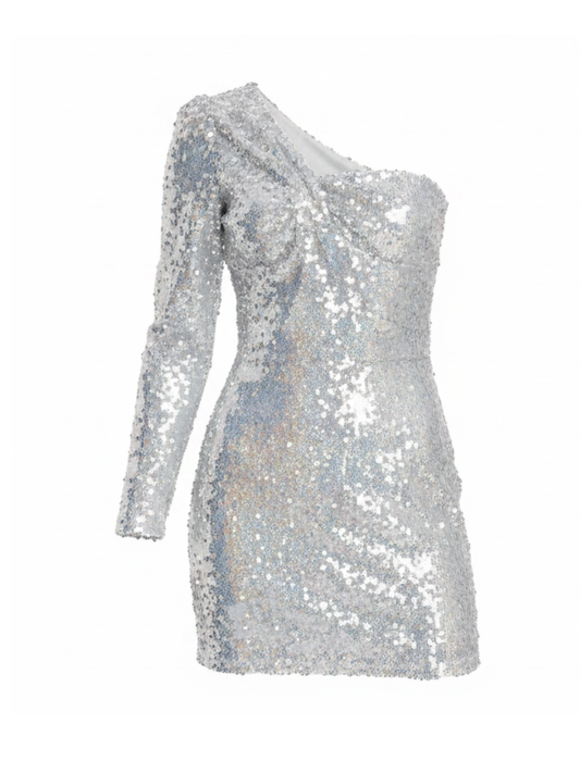 Sequin One Shoulder Dress (Medium)